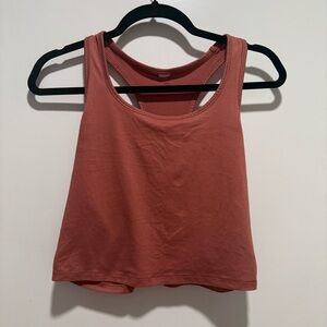 Women's Sleeveless Terracotta Yoga Crop Tank Top M